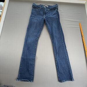 Levis 314 Shaping Straight Jeans Womens 32x31 Blue Mid Rise Stretch Denim